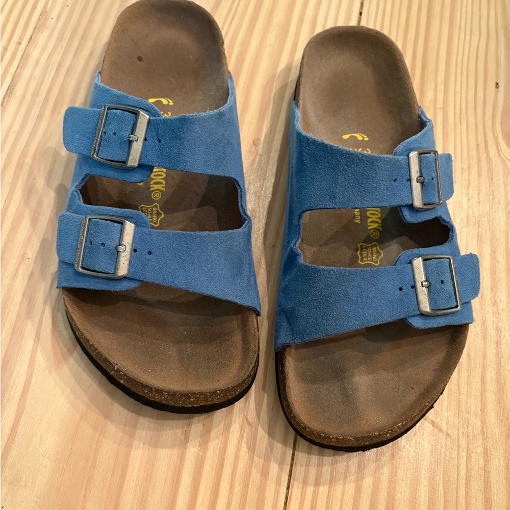 Blue Birkenstock Arizona Sandals Size 38
